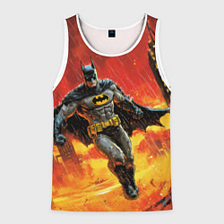 Мужская майка без рукавов Бэтмен застыл в воздухе