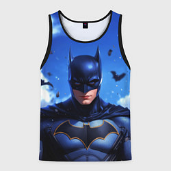 Мужская майка без рукавов Бэтмен синее небо