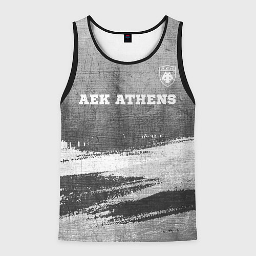 Мужская майка без рукавов AEK Athens - grey gradient посередине / 3D-Черный – фото 1