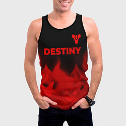 Майка-безрукавка мужская Destiny - red gradient посередине, цвет: 3D-черный — фото 2
