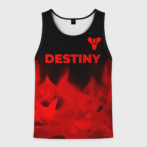 Мужская майка без рукавов Destiny - red gradient посередине / 3D-Черный – фото 1
