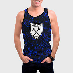 Майка-безрукавка мужская West Ham blue energy, цвет: 3D-черный — фото 2