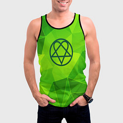 Майка-безрукавка мужская HIM green poly, цвет: 3D-черный — фото 2