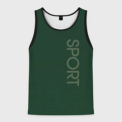 Мужская майка без рукавов Sport тёмно-зелёный текстурный