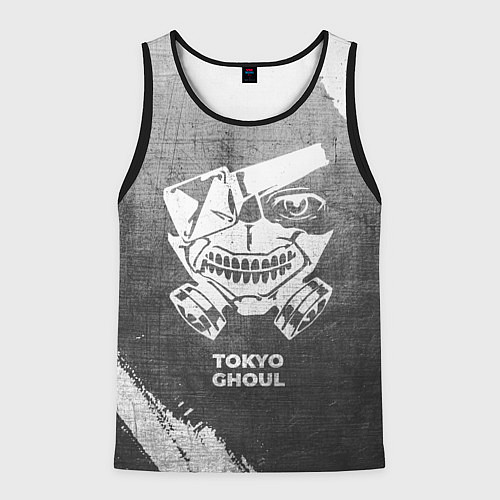 Мужская майка без рукавов Tokyo Ghoul - grey gradient / 3D-Черный – фото 1