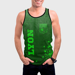 Майка-безрукавка мужская Lyon - green gradient вертикально, цвет: 3D-черный — фото 2