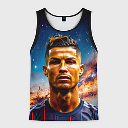 Мужская майка без рукавов Криштиану Роналду в космосе