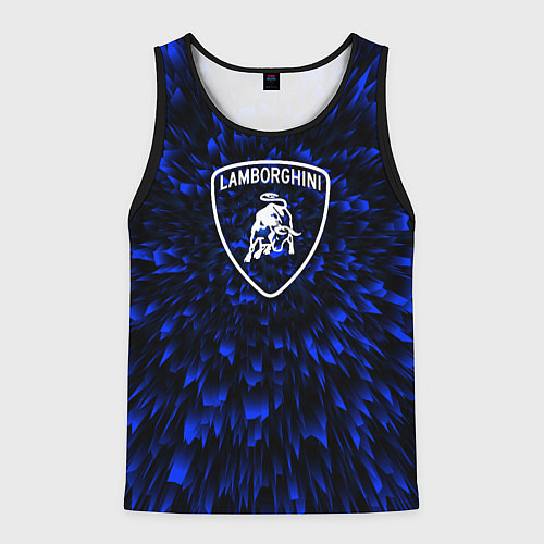 Мужская майка без рукавов Lamborghini blue energy / 3D-Черный – фото 1