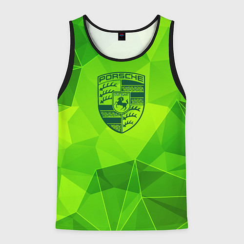 Мужская майка без рукавов Porsche green poly / 3D-Черный – фото 1