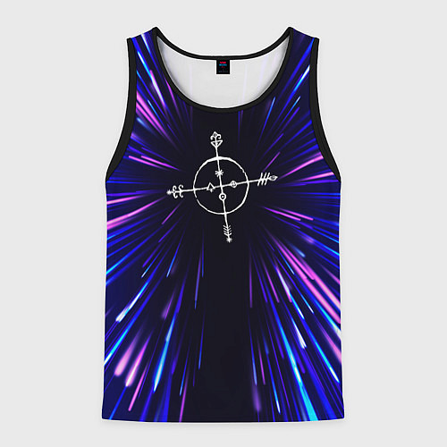 Мужская майка без рукавов Megadeth neon energy / 3D-Черный – фото 1