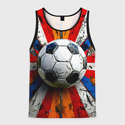 Мужская майка без рукавов Футбольный мяч в ярких линиях
