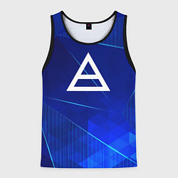 Майка-безрукавка мужская Thirty Seconds to Mars blue poly, цвет: 3D-черный