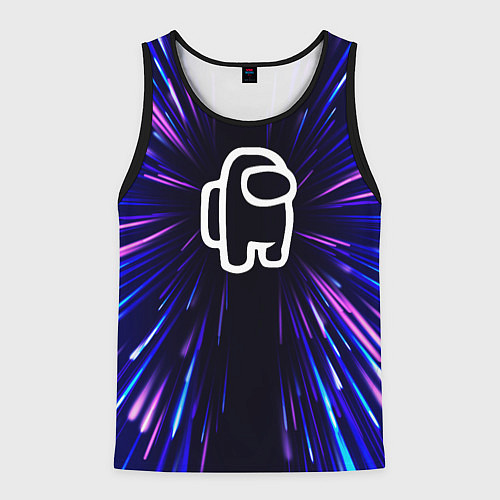 Мужская майка без рукавов Among Us neon energy / 3D-Черный – фото 1