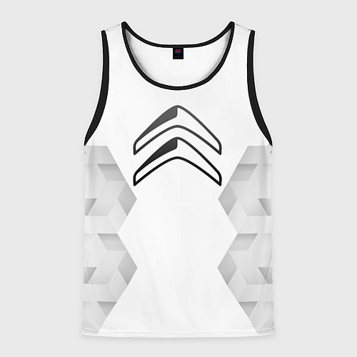 Мужская майка без рукавов Citroen white poly / 3D-Черный – фото 1
