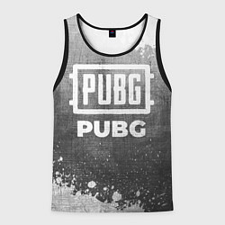 Майка-безрукавка мужская PUBG - grey gradient, цвет: 3D-черный