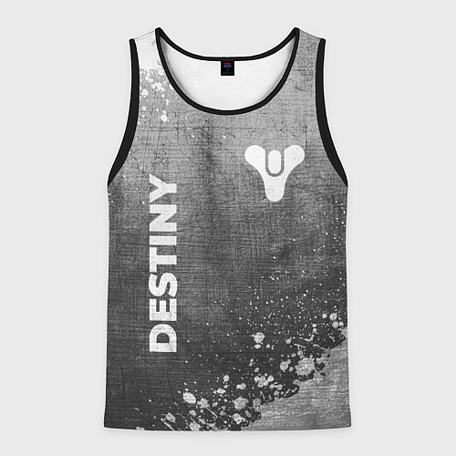 Мужская майка без рукавов Destiny - grey gradient вертикально / 3D-Черный – фото 1