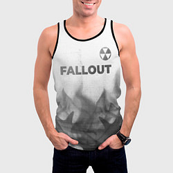 Майка-безрукавка мужская Fallout - white gradient посередине, цвет: 3D-черный — фото 2