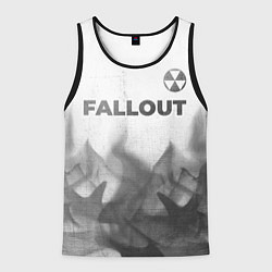 Мужская майка без рукавов Fallout - white gradient посередине