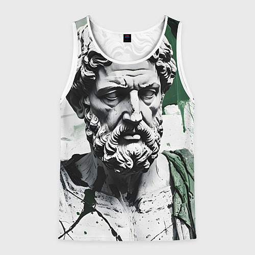 Мужская майка без рукавов Зарисовка античной статуи / 3D-Белый – фото 1