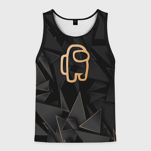 Мужская майка без рукавов Among Us golden poly / 3D-Черный – фото 1