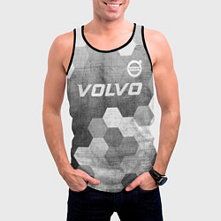 Майка-безрукавка мужская Volvo - grey gradient посередине, цвет: 3D-черный — фото 2