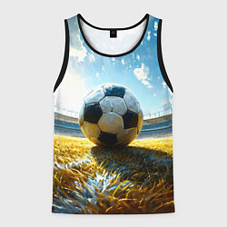 Мужская майка без рукавов Футбольный мяч на стадионе