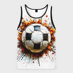 Мужская майка без рукавов Футбольный мяч на белом