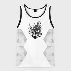 Мужская майка без рукавов Cyberpunk 2077 white poly