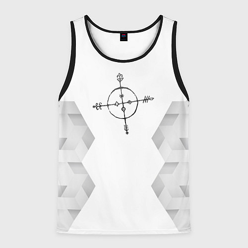 Мужская майка без рукавов Megadeth white poly / 3D-Черный – фото 1