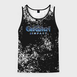 Мужская майка без рукавов Genshin Impact брызги красок