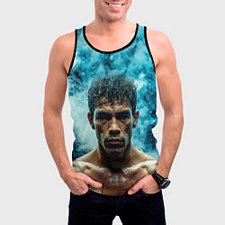 Майка-безрукавка мужская Артуро Гатти в дыму, цвет: 3D-черный — фото 2