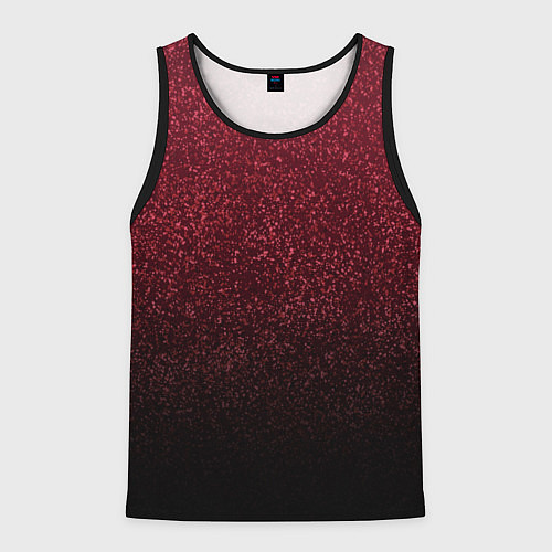 Мужская майка без рукавов Амарантовый градиент крошка / 3D-Черный – фото 1