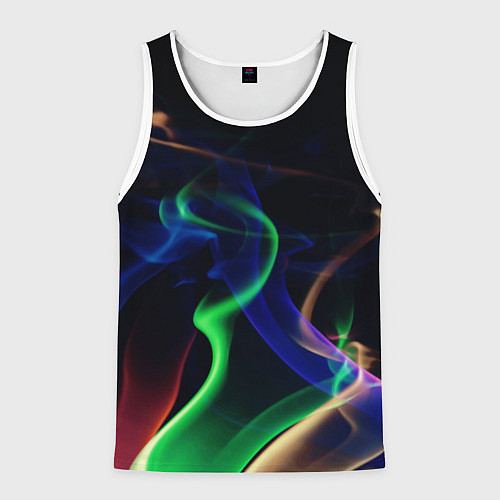 Мужская майка без рукавов Color blue green red / 3D-Белый – фото 1