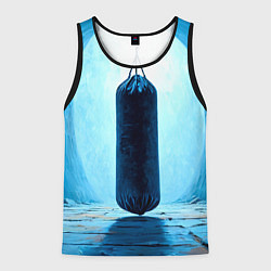 Мужская майка без рукавов Боксерская груша на синем