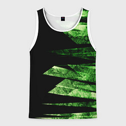 Мужская майка без рукавов Color green black