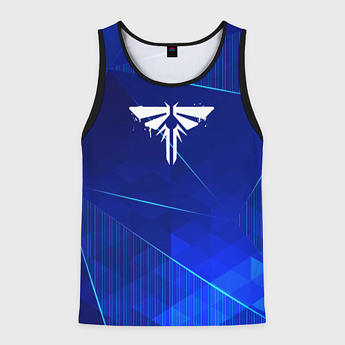 Мужская майка без рукавов The Last Of Us blue poly / 3D-Черный – фото 1