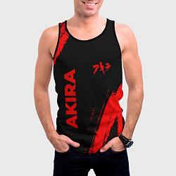 Майка-безрукавка мужская Akira - red gradient вертикально, цвет: 3D-черный — фото 2