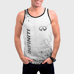 Майка-безрукавка мужская Infiniti - white gradient вертикально, цвет: 3D-черный — фото 2