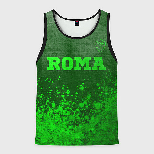 Мужская майка без рукавов Roma - green gradient посередине / 3D-Черный – фото 1