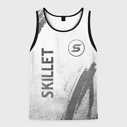 Майка-безрукавка мужская Skillet - white gradient вертикально, цвет: 3D-черный