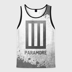 Майка-безрукавка мужская Paramore - white gradient, цвет: 3D-черный