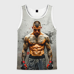 Мужская майка без рукавов Дастин Порье на сером