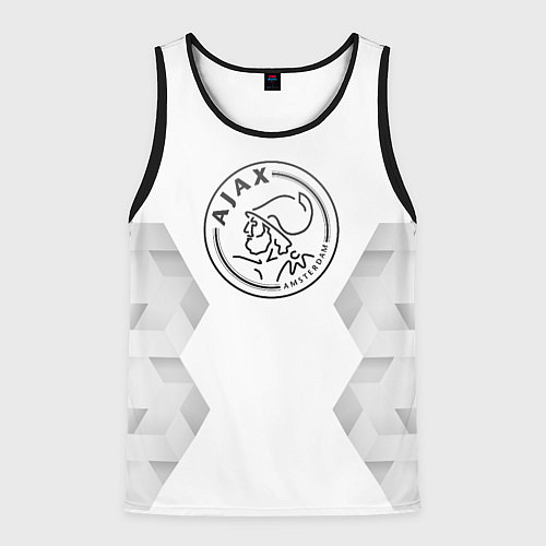 Мужская майка без рукавов Ajax white poly / 3D-Черный – фото 1