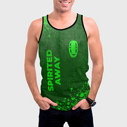 Майка-безрукавка мужская Spirited Away - green gradient вертикально, цвет: 3D-черный — фото 2