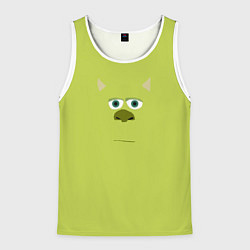 Майка-безрукавка мужская Майк Салливан лицо, цвет: 3D-белый