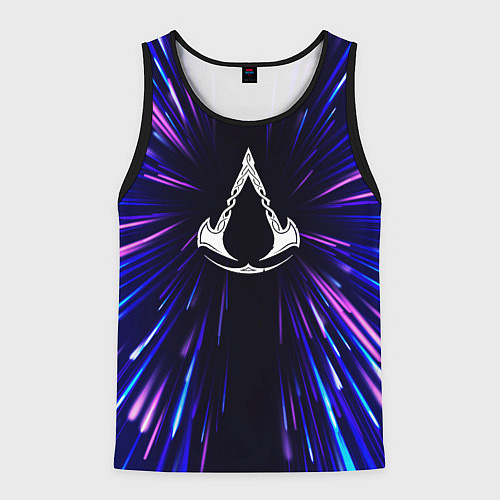 Мужская майка без рукавов Assassins Creed neon energy / 3D-Черный – фото 1