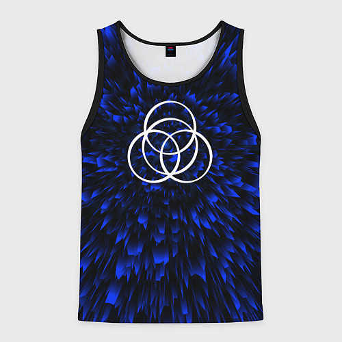 Мужская майка без рукавов Elden Ring blue energy / 3D-Черный – фото 1