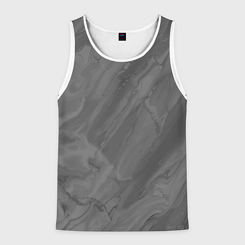 Мужская майка без рукавов Серая текстура каменная мрамор / 3D-Белый – фото 1