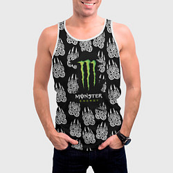 Майка-безрукавка мужская Monster energy медвежьи лапы, цвет: 3D-белый — фото 2