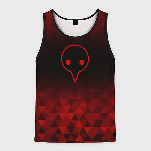 Мужская майка без рукавов Evangelion red poly / 3D-Черный – фото 1